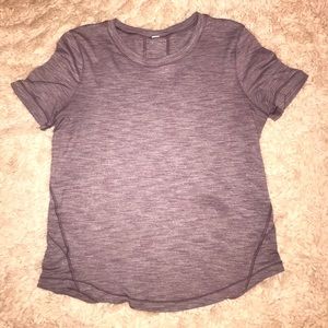 Purple heathered lululemon short sleeve tee